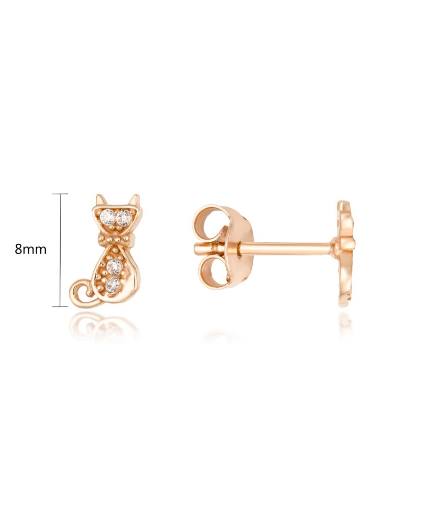 Zelta auskari ar cirkonijiem - Goldinga