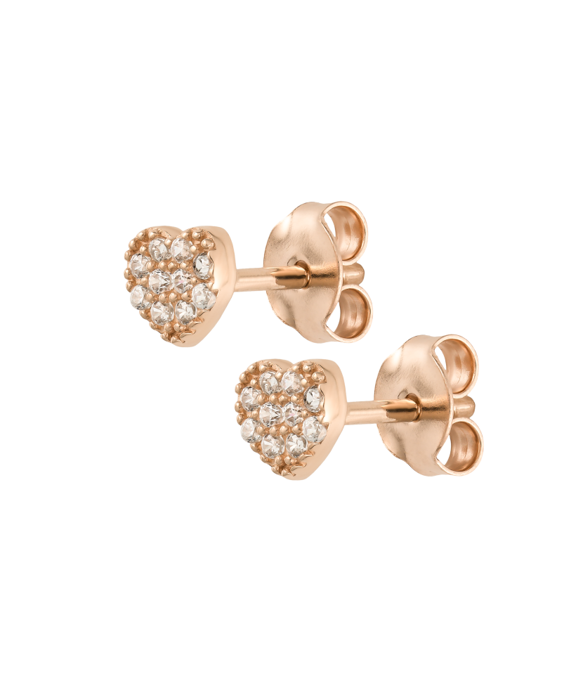 Zelta auskari ar cirkonijiem "Sirsniņas"