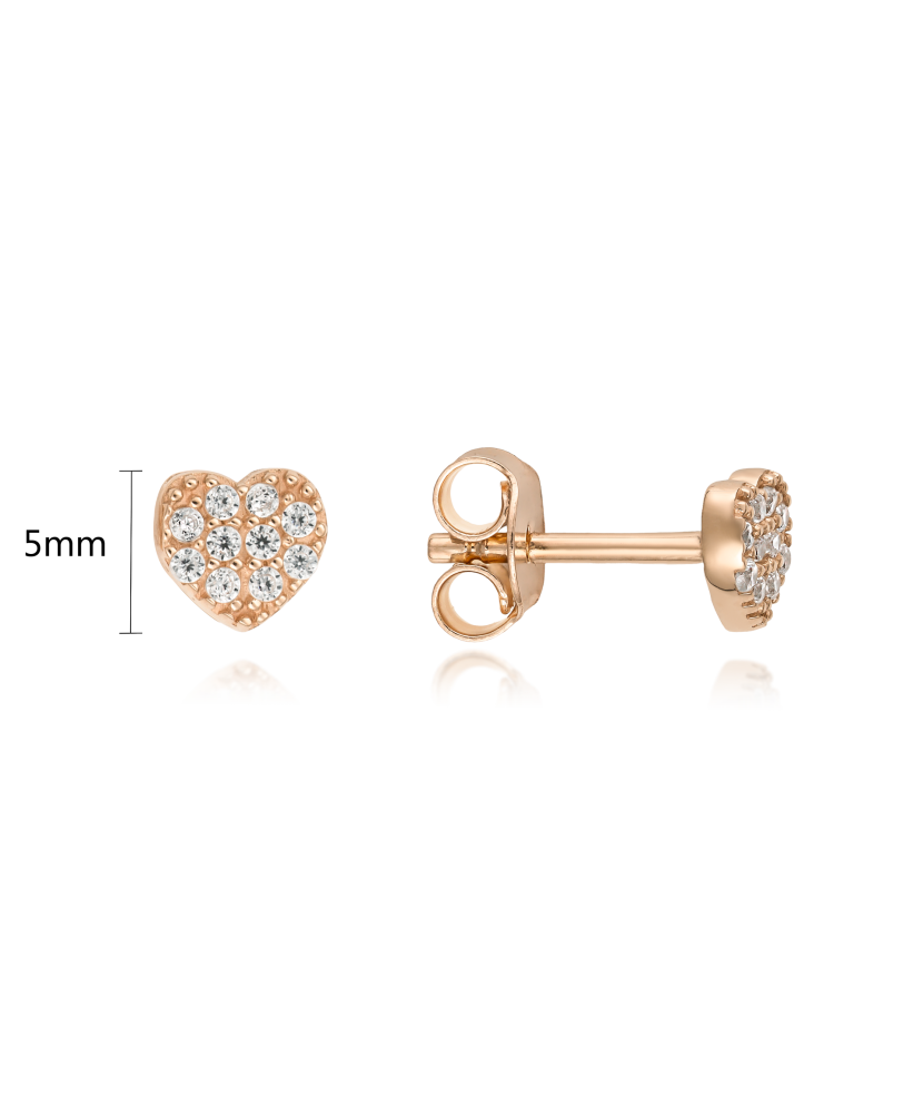 Zelta auskari ar cirkonijiem "Sirsniņas"