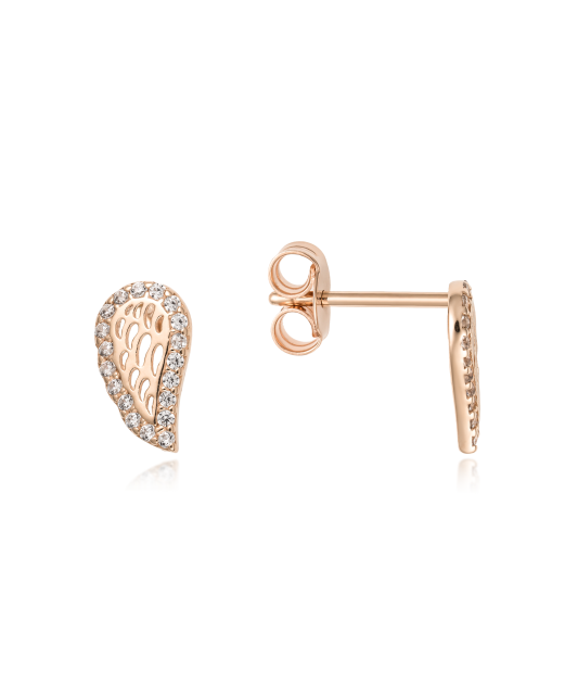 Золотые серьги с цирконами