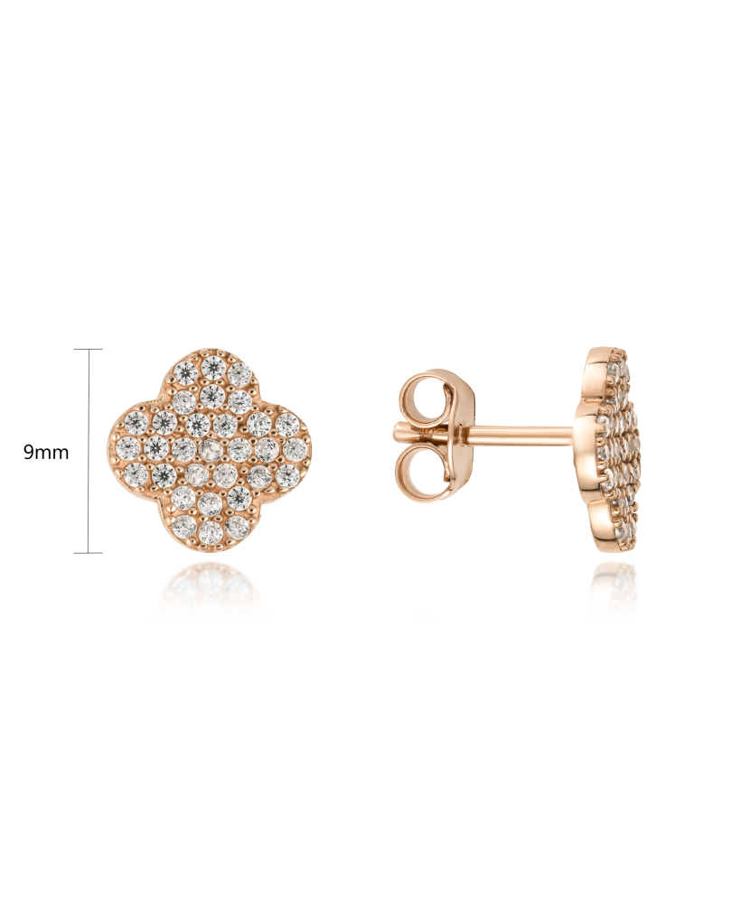 Zelta auskari ar cirkonijiem - Goldinga