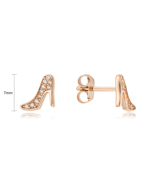 Золотые серьги с цирконами