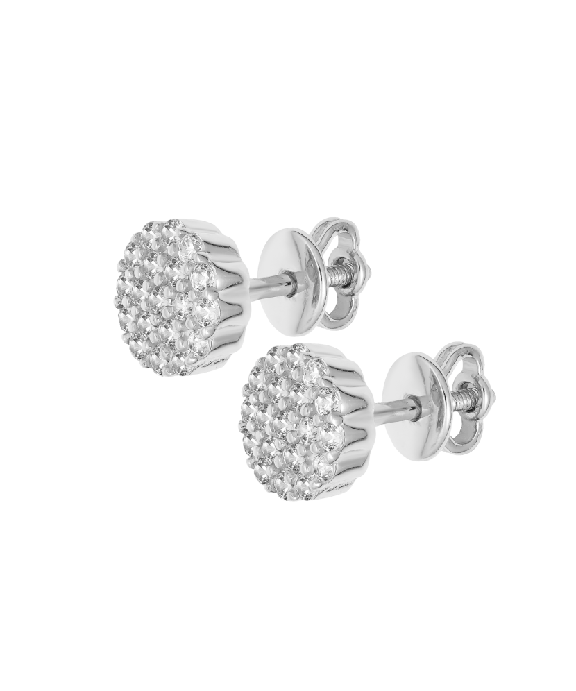 Baltā zelta auskari ar cirkonijiem