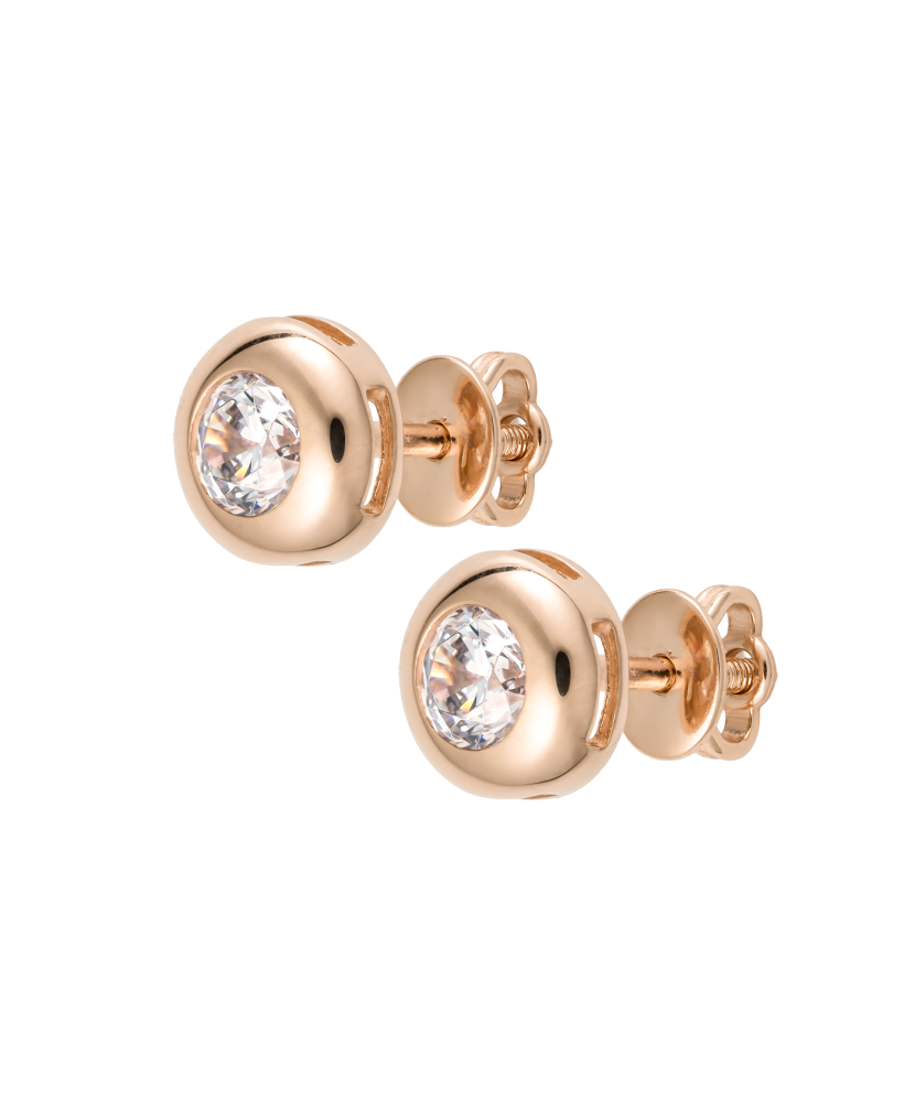 Zelta auskari ar cirkonijiem - Goldinga