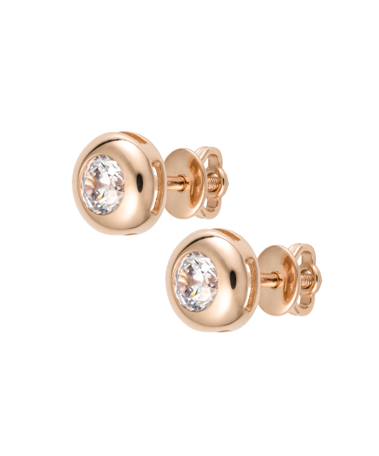 Zelta auskari ar cirkonijiem - Goldinga