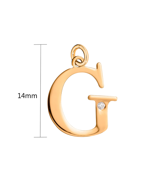 Zelta kulons ar dimanta burtu G - Goldinga