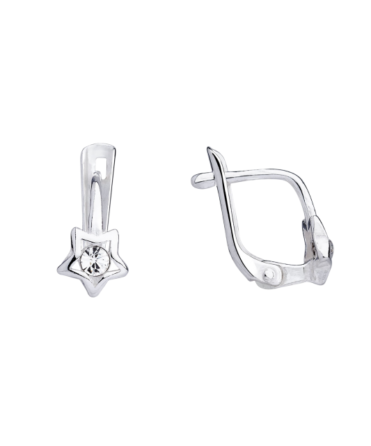 Sudraba bērnu auskari ar cirkoniem "Zvaigznīte"