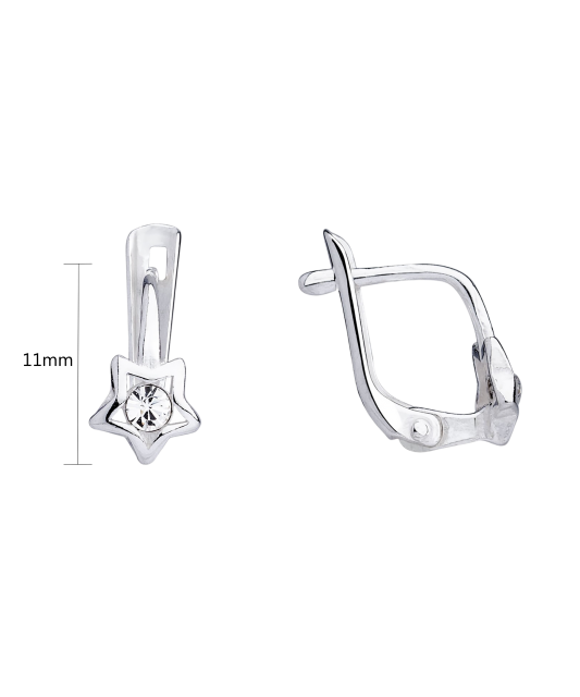 Sudraba bērnu auskari ar cirkoniem "Zvaigznīte"