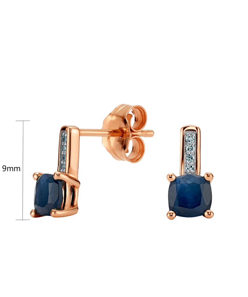 Zelta auskari ar safīriem un briljantiem - Goldinga