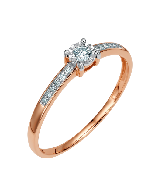 Кольцо из золота с бриллиантом