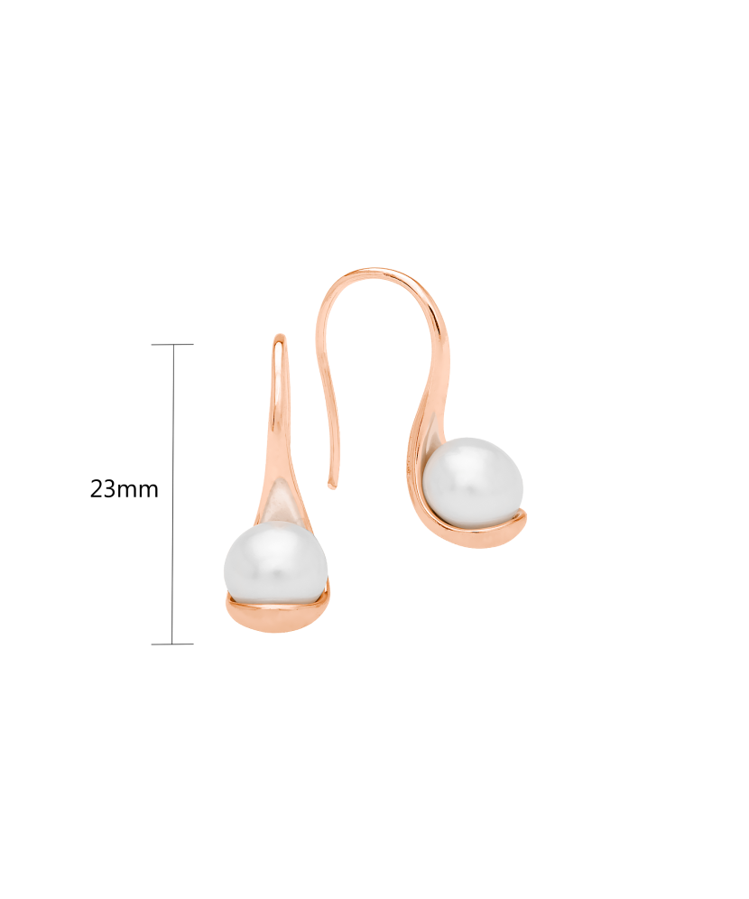 Серебряные позолоченные серьги с жемчугом