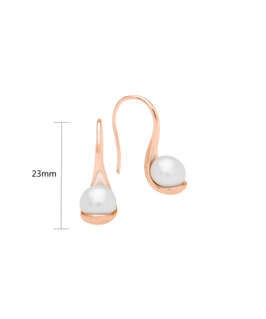 Серебряные позолоченные серьги с жемчугом