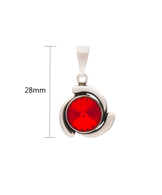 Sudraba piekariņš ar kristālu - Goldinga