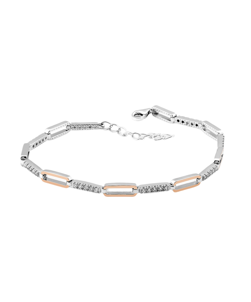 Apzeltīta sudraba rokassprādze ar cirkonijiem - Goldinga