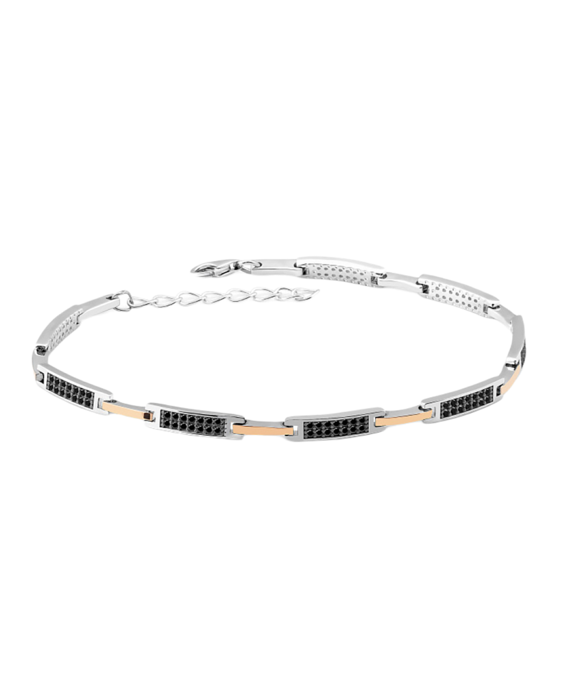 Apzeltīta sudraba rokassprādze ar cirkonijiem