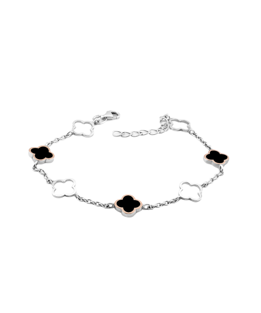 Позолоченный серебряный браслет с ониксом