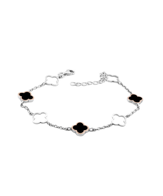 Позолоченный серебряный браслет с ониксом