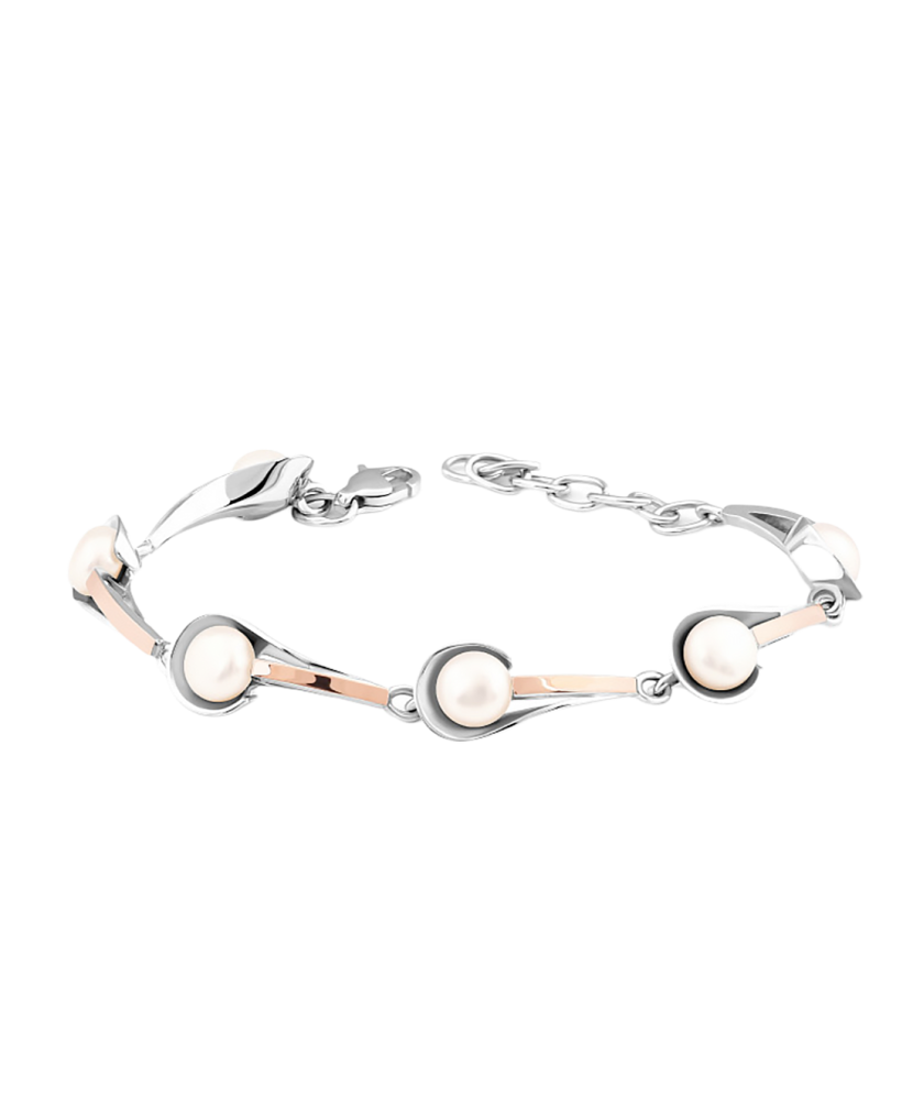 Браслет из позолоченного серебра с цирконами