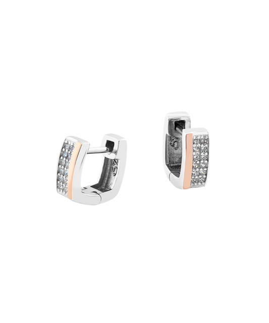 Apzeltīti sudraba auskari ar cirkonijiem - Goldinga