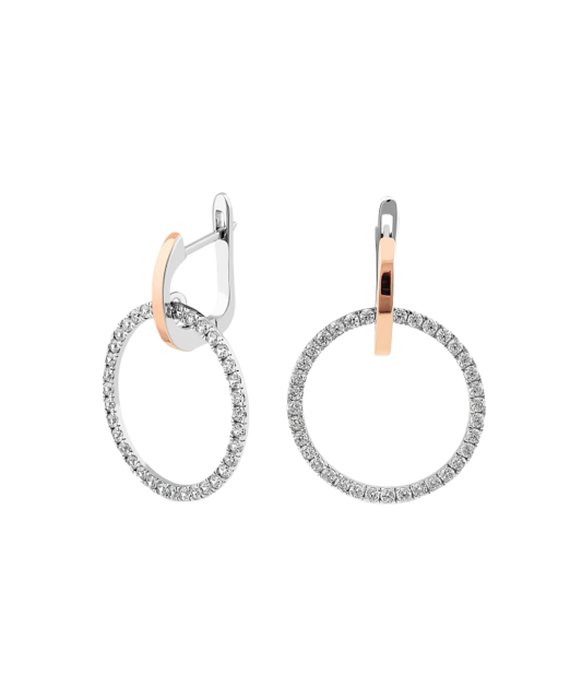 Apzeltīti sudraba auskari ar cirkonijiem