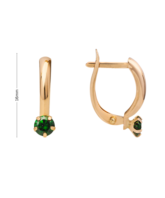 Zelta auskari ar cirkoniem - Goldinga