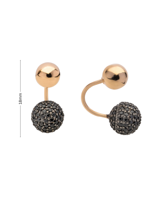 Золотые серьги с цирконами