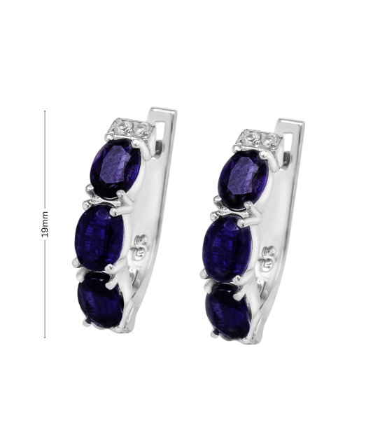 Sudraba auskari ar jolītiem un cirkonijiem - Goldinga