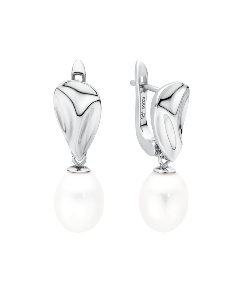 Sudraba auskari ar pērlēm - Goldinga