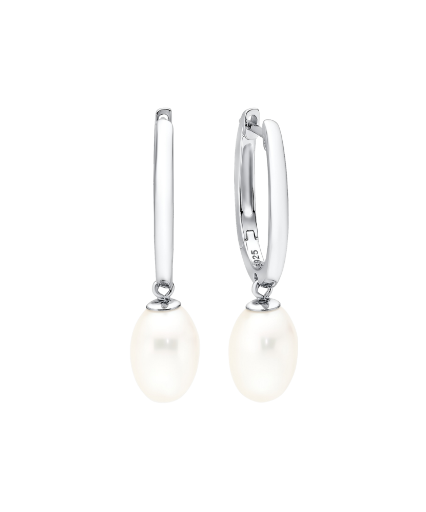 Серьги из серебра с жемчугом