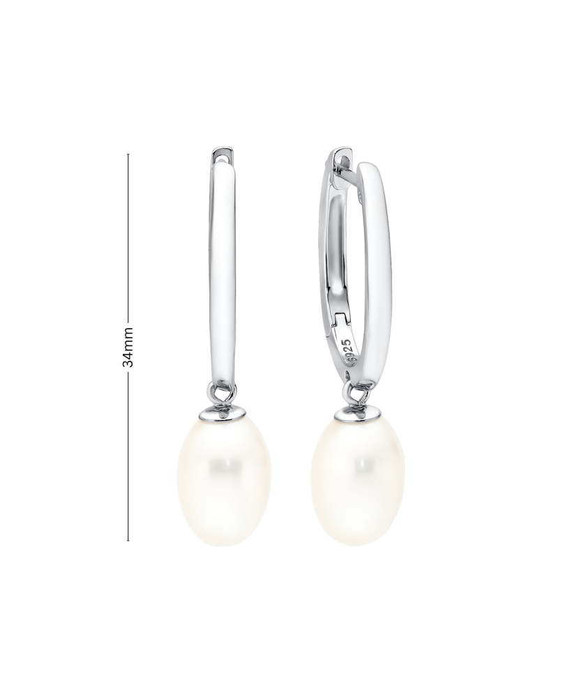 Серьги из серебра с жемчугом