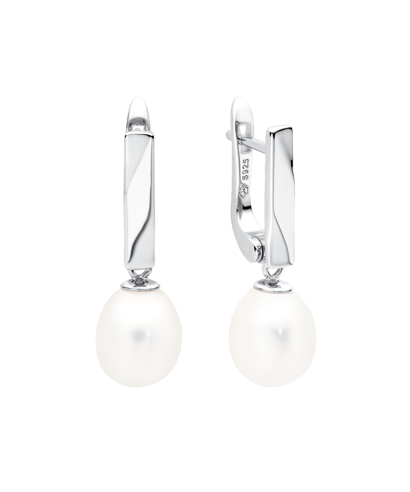 Серьги из серебра с жемчугом