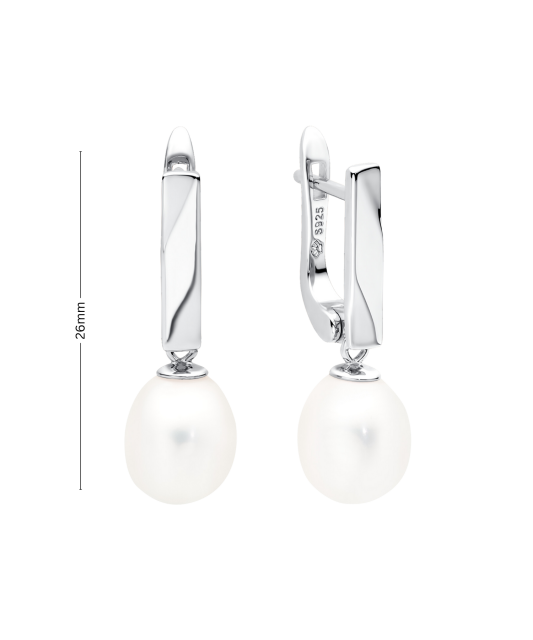 Sudraba auskari ar pērlēm - Goldinga