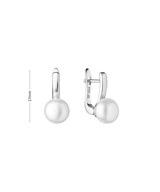 Sudraba auskari ar pērlēm - Goldinga