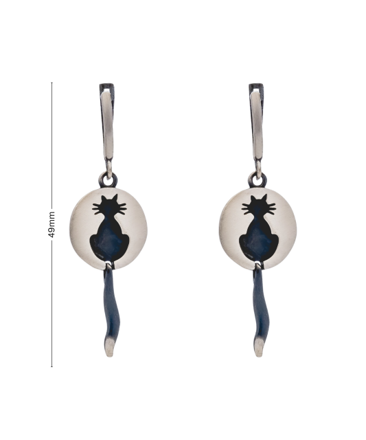 Sudraba auskari "Kaķis" - Goldinga