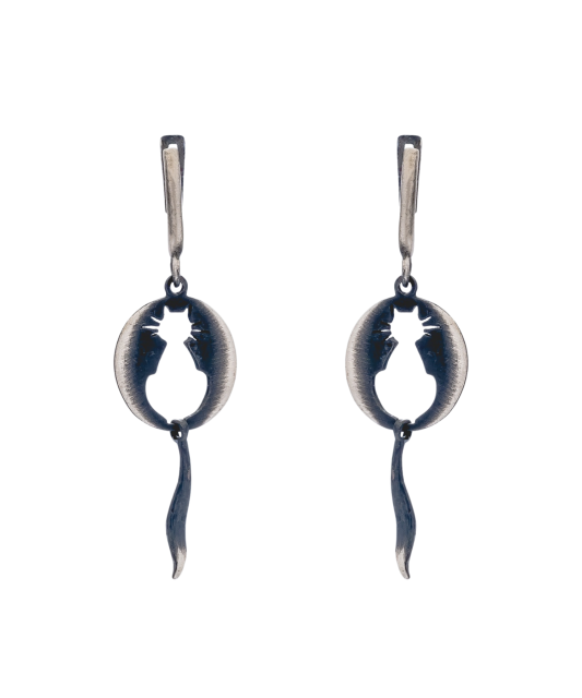 Sudraba auskari "Kaķis" - Goldinga