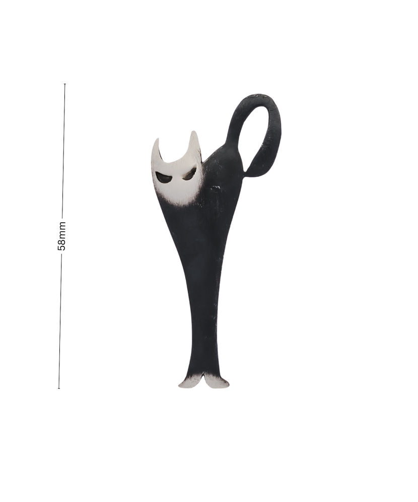 Серебряная брошь "Кошка"