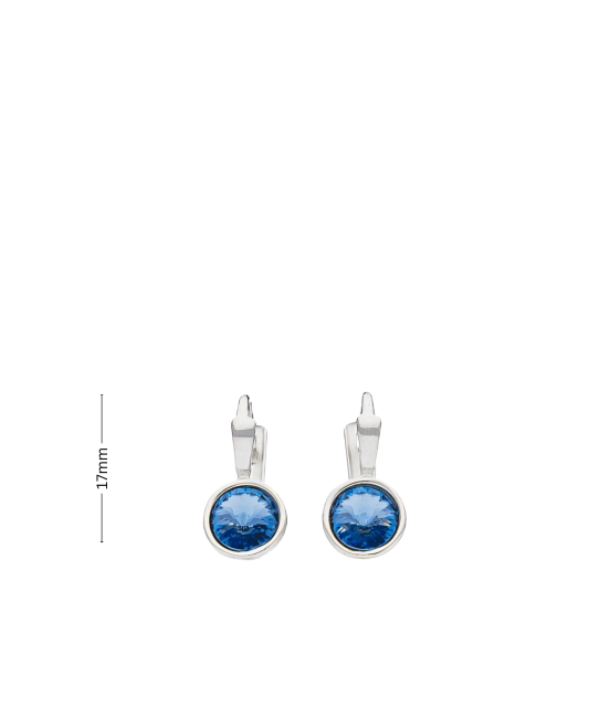 Sidabriniai auskarai su kristalais  - Goldinga