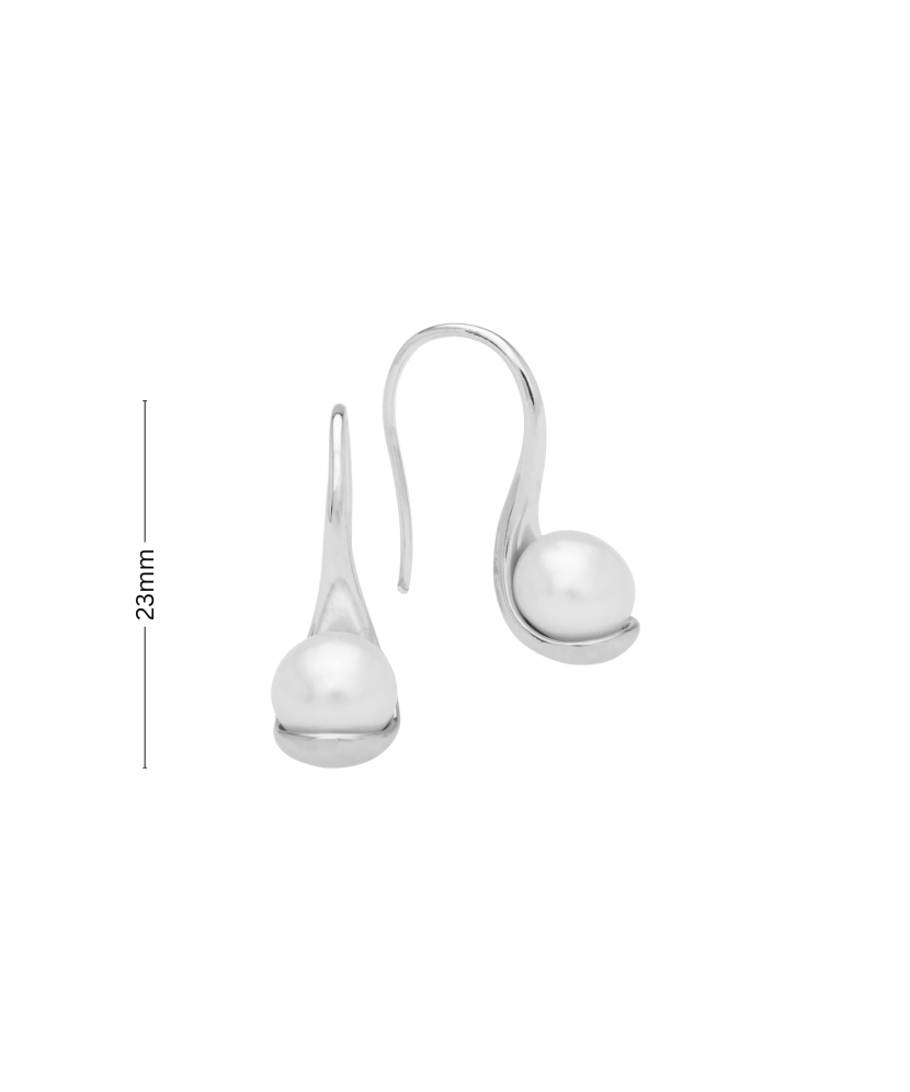 Серьги из серебра с жемчугом