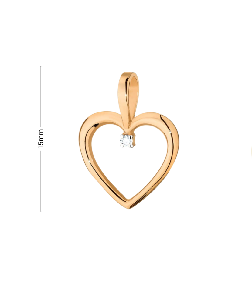 Zelta kulons ar briljantu "Sirds" - Goldinga