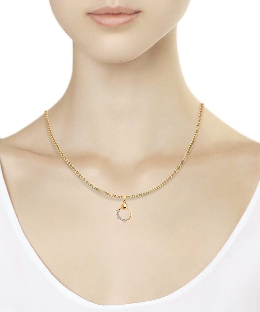 Zelta piekariņš ar cirkonijiem - Zelta Kuloni - Goldinga