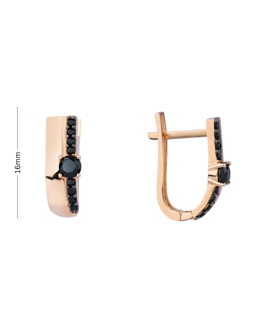 Золотые серьги с цирконами