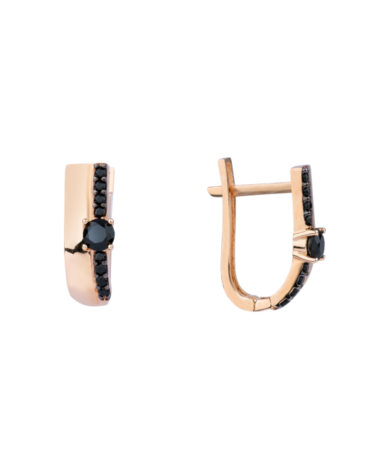 Zelta auskari ar cirkonijiem - Goldinga