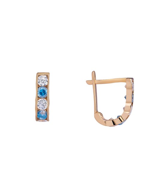 Zelta bērnu auskari ar cirkonijiem