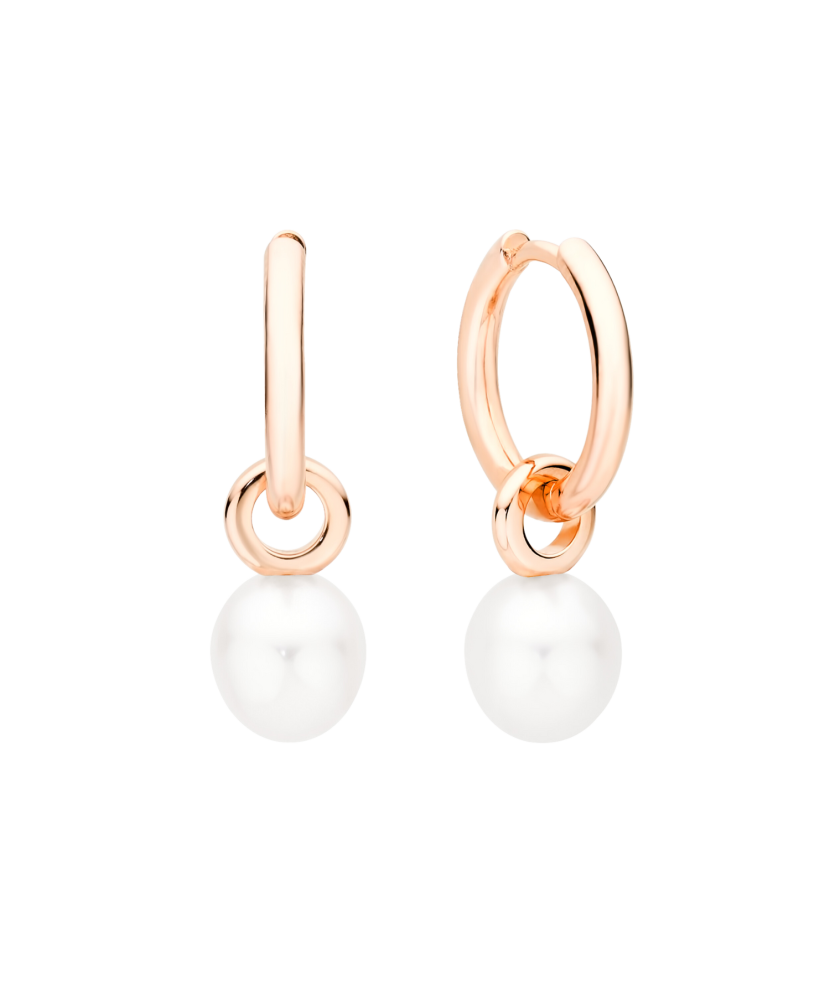 Серебряные позолоченные серьги с жемчугом