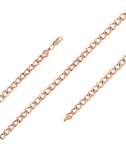 Zelta rokassprādze "Curb" 7.8mm - Goldinga
