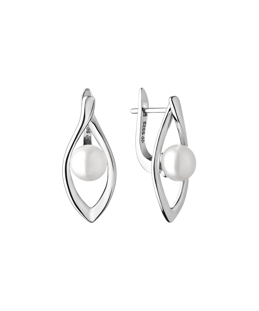 Sudraba auskari ar dabīgo pērli - Goldinga