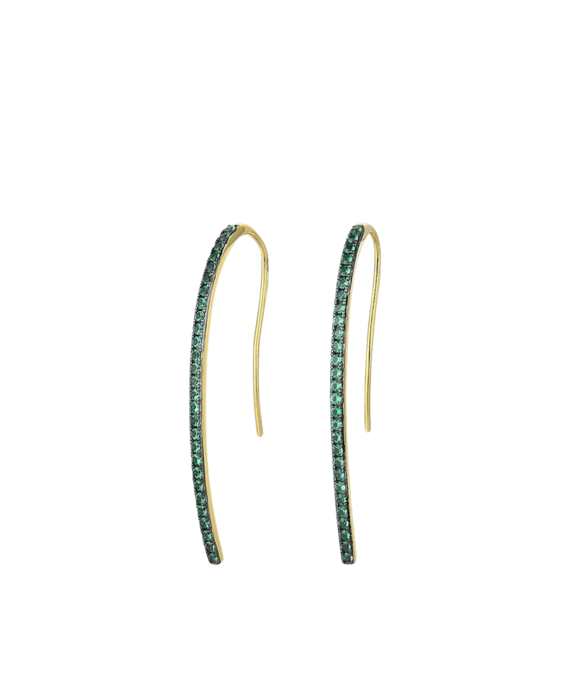 Позолоченные серебряные серьги со шпинелями