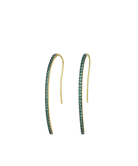 Apzeltīti sudraba auskari ar spineļiem - Goldinga