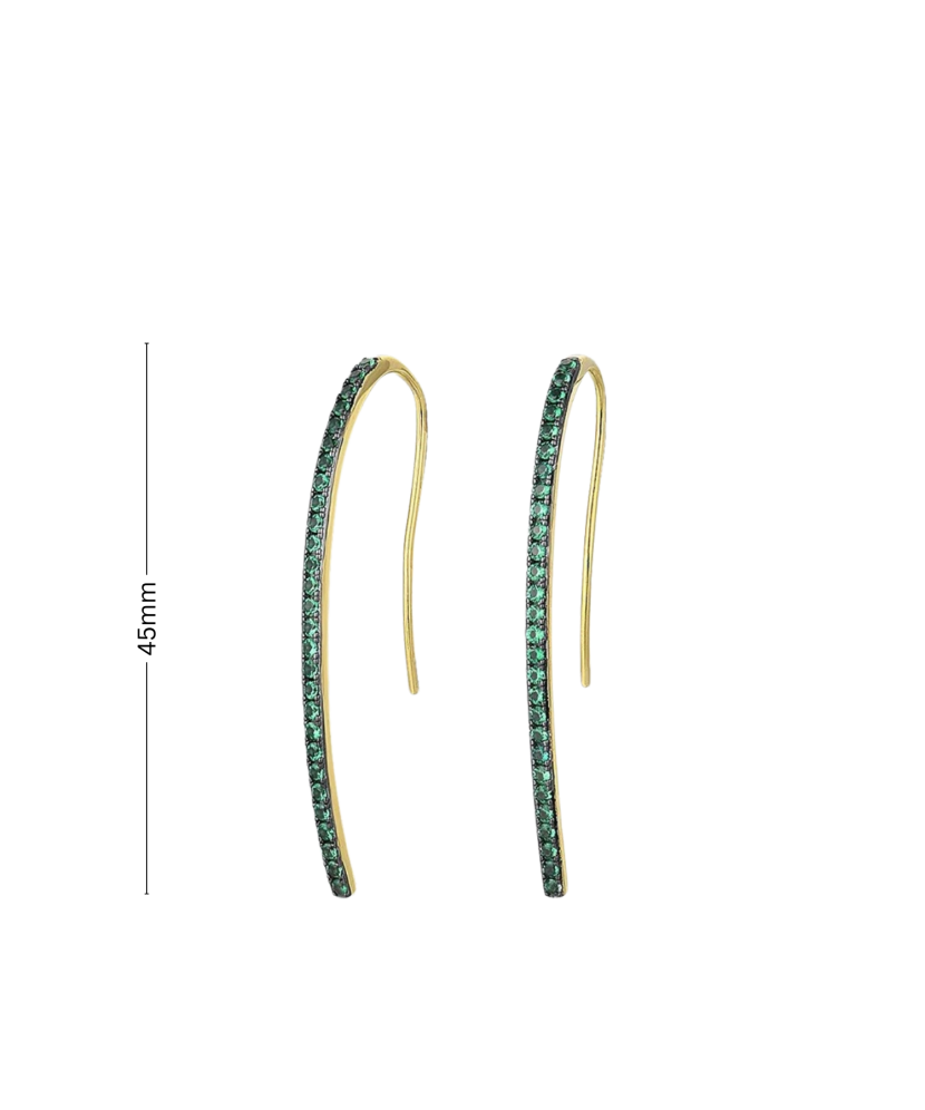 Apzeltīti sudraba auskari ar spineļiem - Goldinga