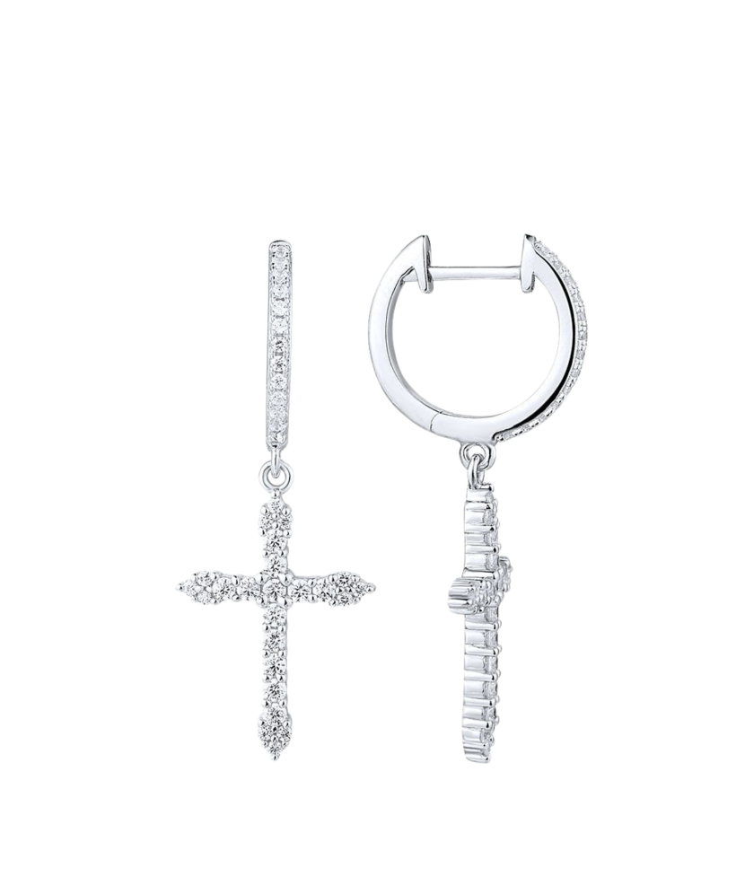Sudraba auskari ar cirkoniem "Krusti"
